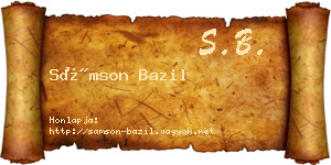 Sámson Bazil névjegykártya